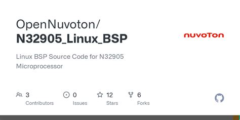 Github Opennuvotonn32905linuxbsp Linux Bsp Source Code For N32905