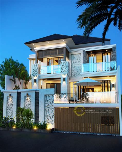 Denah rumah modern sederhana dan minimaliss 3 kamar. Desain Rumah Mewah 1 dan 2 Lantai Style Villa Bali Modern ...