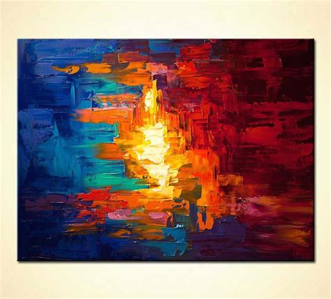 Original Modern Abstract Painting On Canvas Colorful