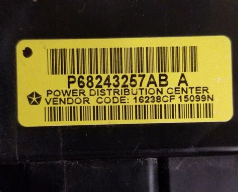 2015 Dodge Ram 1500 Totally Integrated Power Control Module Pn