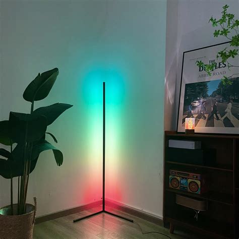 Led Corner Floor Lamp 55 Tall Standing Color Changing Floor Lamp