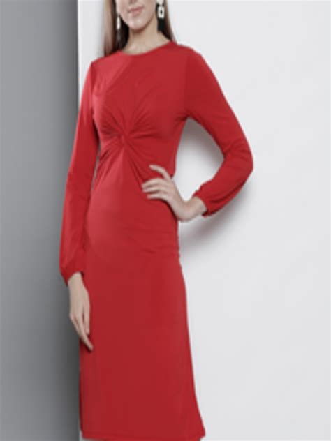 Buy Dorothy Perkins Women Red Solid A Line Dress Dresses For Women 7732412 Myntra