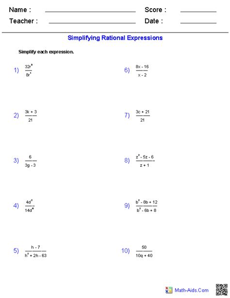 Https://tommynaija.com/worksheet/rational Expression Worksheet 2 Simplifying