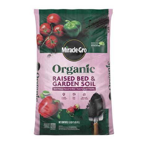 Miracle Gro Organic Raised Bed And Garden Soil 15 Cu Ft With Quick
