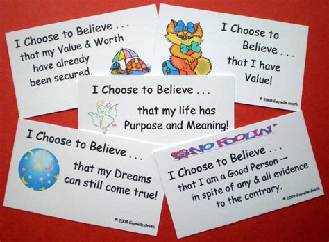 I Choose To Believe Unique Inspirational Flash Cards