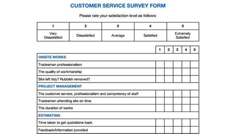 survey form templates
