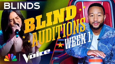The Best Performances From The First Week Of Blind Auditions The Voice Nbc Youtube
