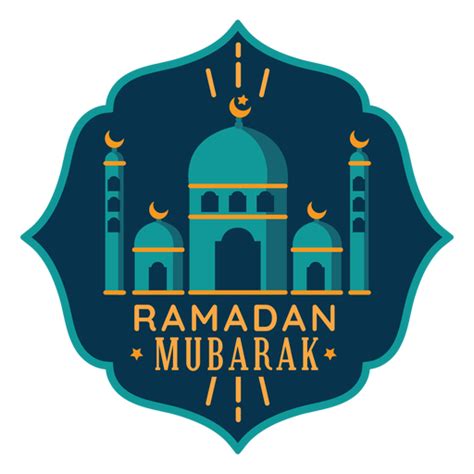 Ramadan Mubarak Crescent Mosque Star Sticker Badge Transparent Png