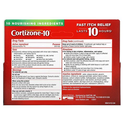 Cortizone 10 1 Hydrocortisone Anti Itch Creme Plus Ultra Moisturizing Maximum Strength 2 Oz