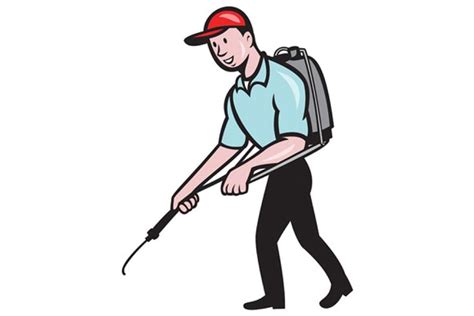 Pest exterminator spraying an insecticide flat vector illustration isolated. Pest Control Exterminator Logo in 2020 | Pest control ...