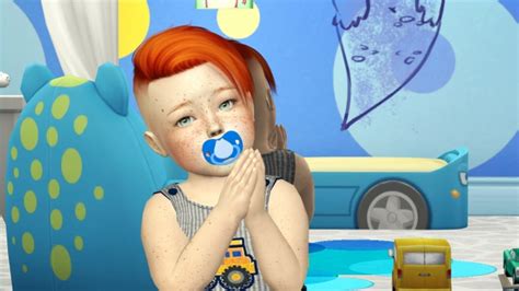 Kids And Toddler Version Male Hair By Thiago Mitchell At Redheadsims 92c