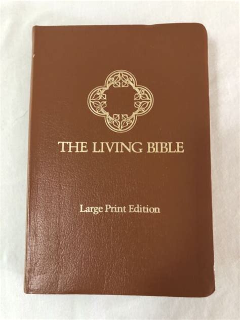 The Living Bible Paraphrased Large Print Edition Tyndale Bible Brown