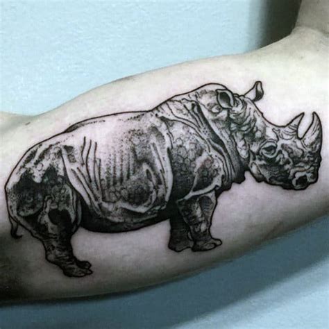 90 Rhino Tattoo Designs For Men Cool Rhinoceros Ink Ideas