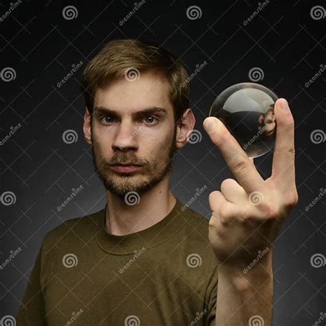 Holding A Crystal Ball Stock Photo Image Of Glass Mystic 47871830
