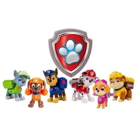Pack 6 Figurines Paw Patrol Sac à Dos Transformable Spinmaster Pat