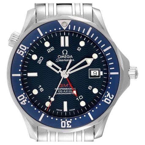 Omega Seamaster Bond 300m Co Axial Blue Dial Watch 22208000 For Sale