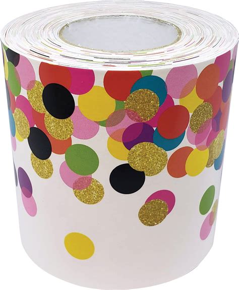 Confetti Straight Rolled Border Trim Tcr8952 Teacher Created Resources