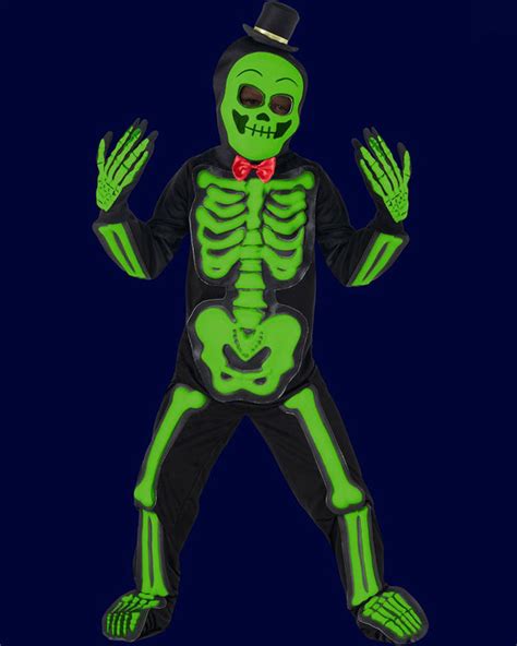 Glow In The Dark Skeleton Kids Costume