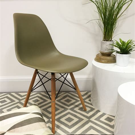 Olive Green Eames Style Dining Chair From Danetti Eames Style Dining