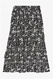 Black And White Floral Tiered Midi Skirt | Topshop outfit, Tiered midi ...