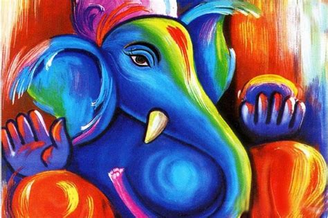 Go Hooked Colourful Ganesha Poster Paper Print Religious Posters In