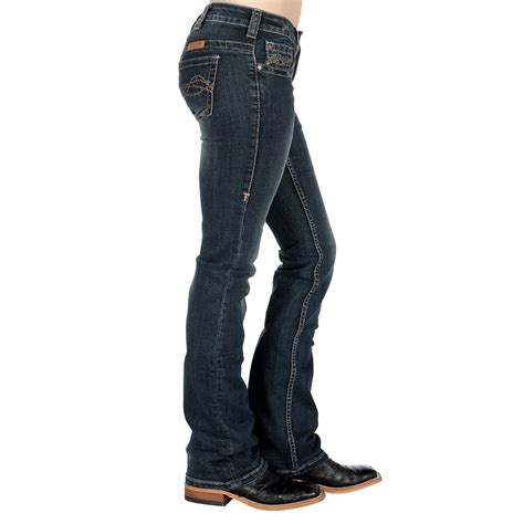 Cowgirl Tuff Co Womens Jdarkw Cowgirl Tuff Dark Don`t Fence Me Injeans 28 Regular Dark Wash