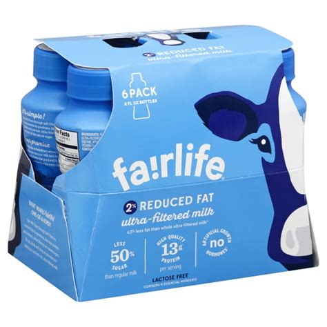 Fairlife Ultra Filtered Milk 2 Reduced Fat 8 Fl Oz 6 Count