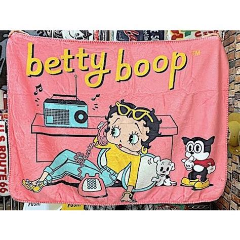 ベティちゃん グッズ ボア ブランケット Betty Boop Radio 毛布 ひざ掛け ベティーちゃん Se0463アメリカン雑貨
