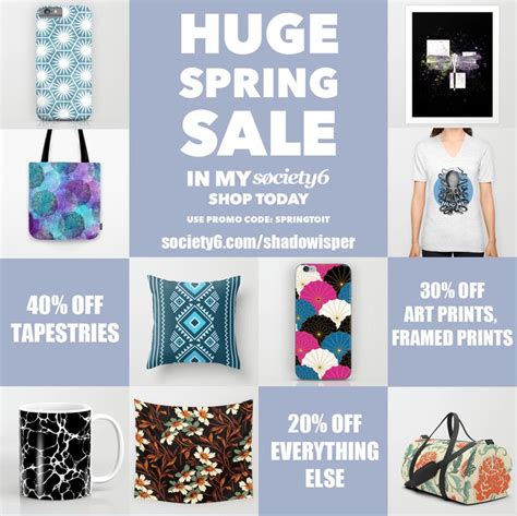 Only Today Huge Springsale On Society6 40 Off Tapestries 30 Off