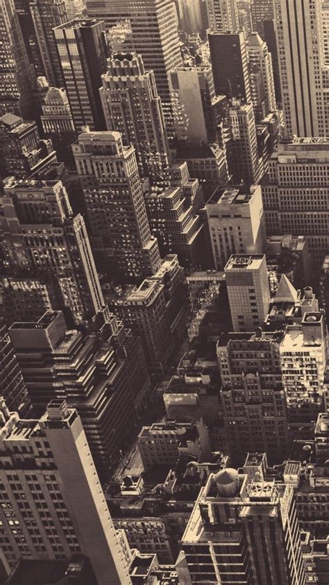 Vintage New York City Aerial View Iphone 5 Wallpaper
