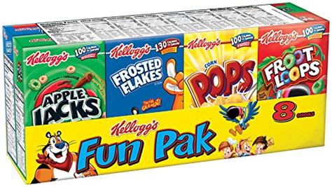 Kelloggs Cereals Variety Fun Pak 8 Ct Grocery And Gourmet