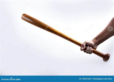 Hand Holding Wooden Baseball Bat Stock Image Image Of Wood Baseball
