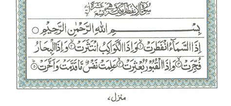 Surah E Al Infitar Read Holy Quran Online At