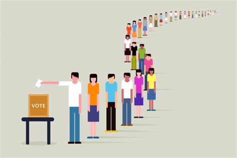 8700 Voting Line Stock Illustrations Royalty Free Vector Graphics