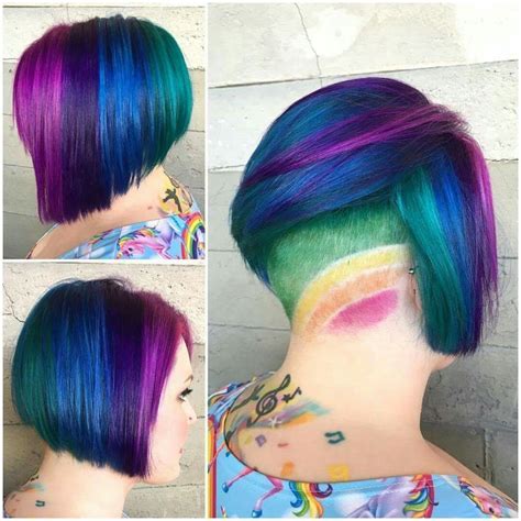 Image Result For Short Rainbow Hair Short Rainbow Hair Rainbow Hair