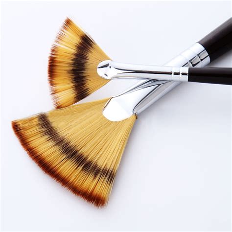 Matoen 3pcs Paint Brushes Wooden Artist Fan Brush Set For Oil Paint