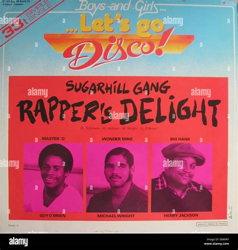 12 Single Cover Of Rappers Delight By Sugarhill Gang Stock Photo