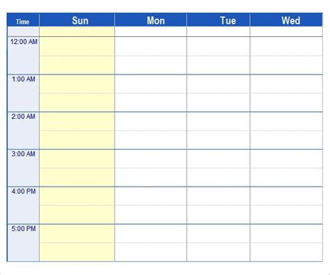7 Weekend Scheduled Samples Sample Templates
