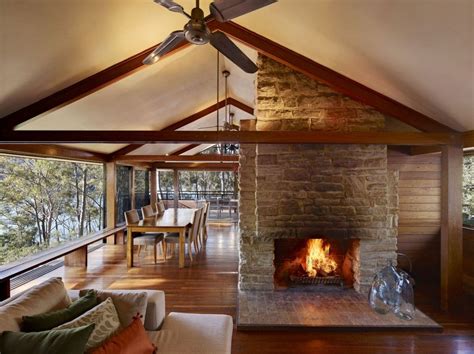 Stacked Stone Fireplace Designs And The Decors Around Them