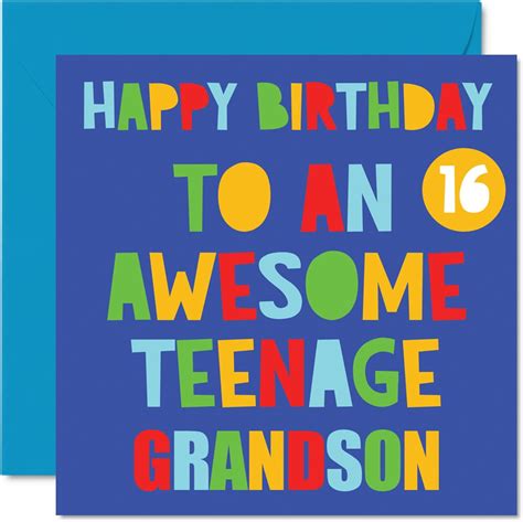 Stuff4 Fun 16th Birthday Cards For Grandson Awesome