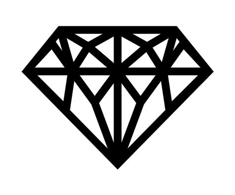 Black And White Diamond Png Transparent Clipart World