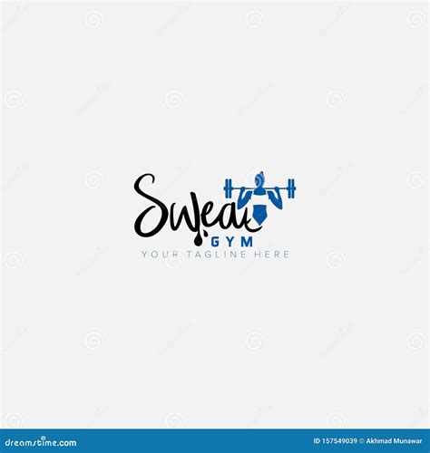 Sweat Logo Designs For Fitness Coaching Sport Logo Editorial Stock