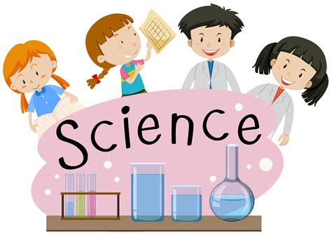 Flashcard For Word Science With Kids In Lab 300946 Vector Art At Vecteezy