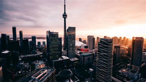Toronto canada cn tower sunset time lapse from day to night with waterfront in shot all logos removed. Skyscraper from Toronto | HD wallpaper, 4K, free image ...
