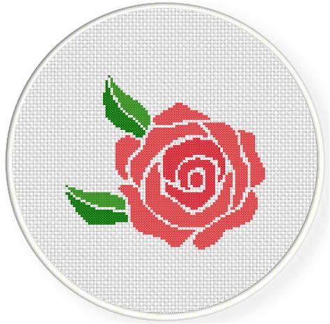 Pretty Rose Cross Stitch Pattern Daily Cross Stitch