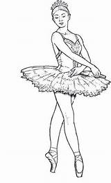 Coloring Ballerina Dance sketch template