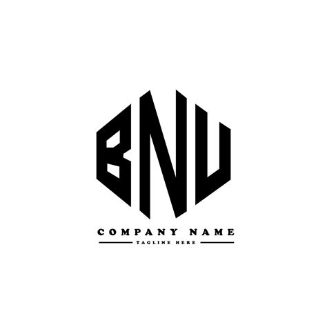 Bnu Letter Logo Design With Polygon Shape Bnu Polygon And Cube Shape