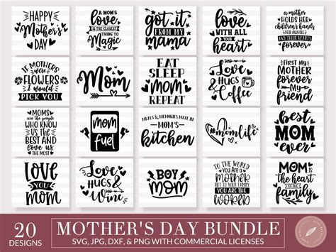 Collage Craft Supplies And Tools Happy Mothers Day Svg Mum Love You