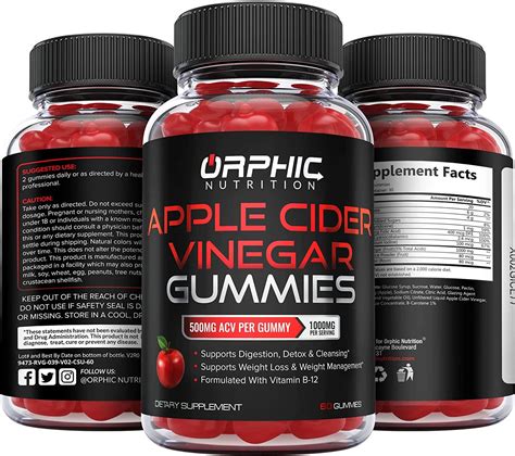 Apple Cider Vinegar Gummies 1000mg Formulated To Support Weight Loss