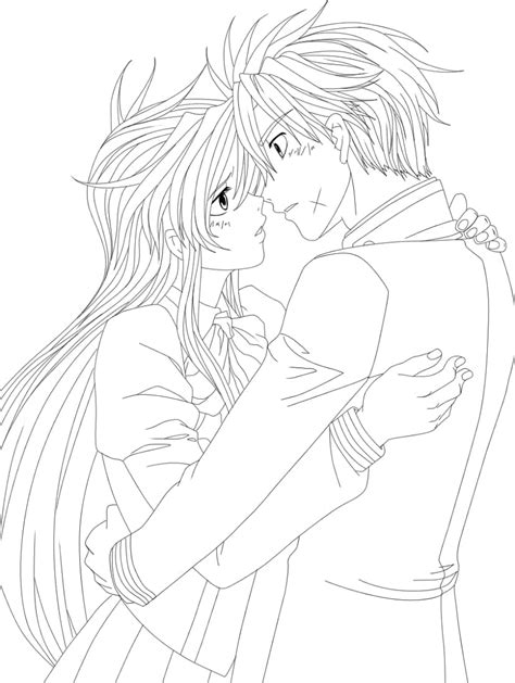 Anime Kissing Coloring Pages Dolinaamaan